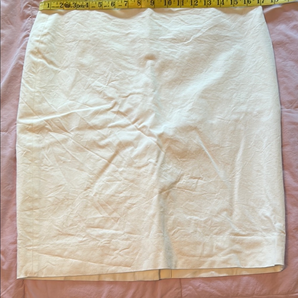J. Crew Cream Pencil Skirt Knee-length for Cocktail